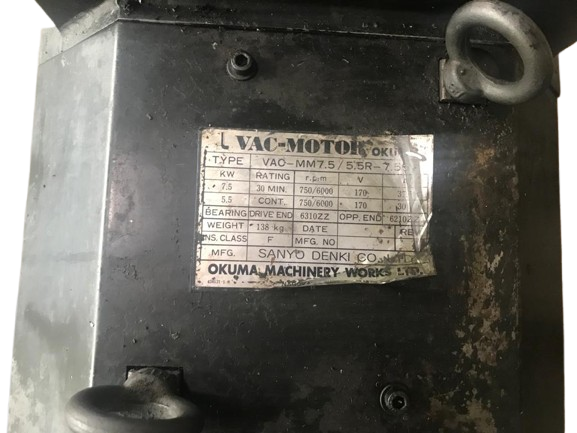[PR/01306] VAC Motor Okuma VAC MM7.5/5.5-7.5 gebraucht