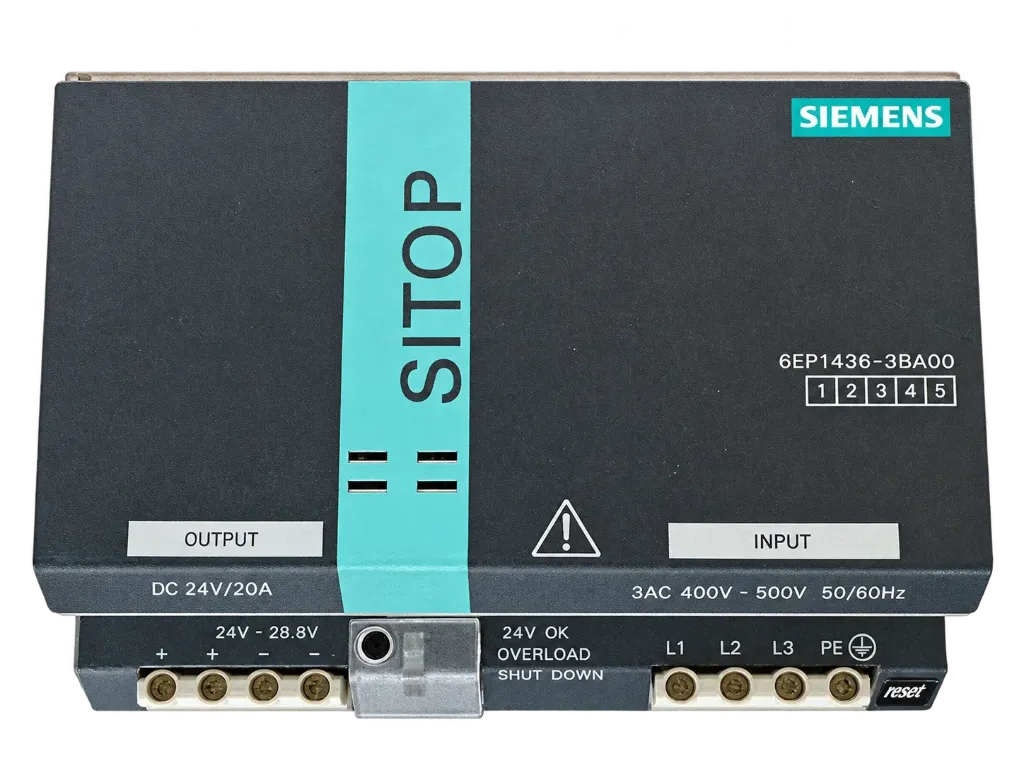 SIEMENS – SITOP modular – 6EP1436-3BA00 – 3 AC 400–500 V auf 24 V DC / 20 A