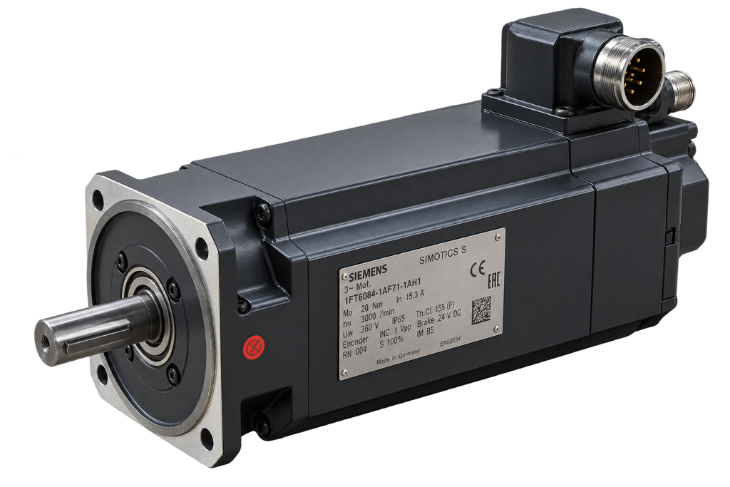 SIEMENS SIMOTICS S Servomotor 1FT6084-1AF71-1AH1 – 20 Nm – 3.000 U/min