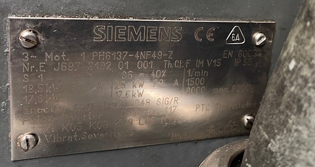 [PR/05038] Siemens Servomotor 1 PH6137-4NF49-Z 