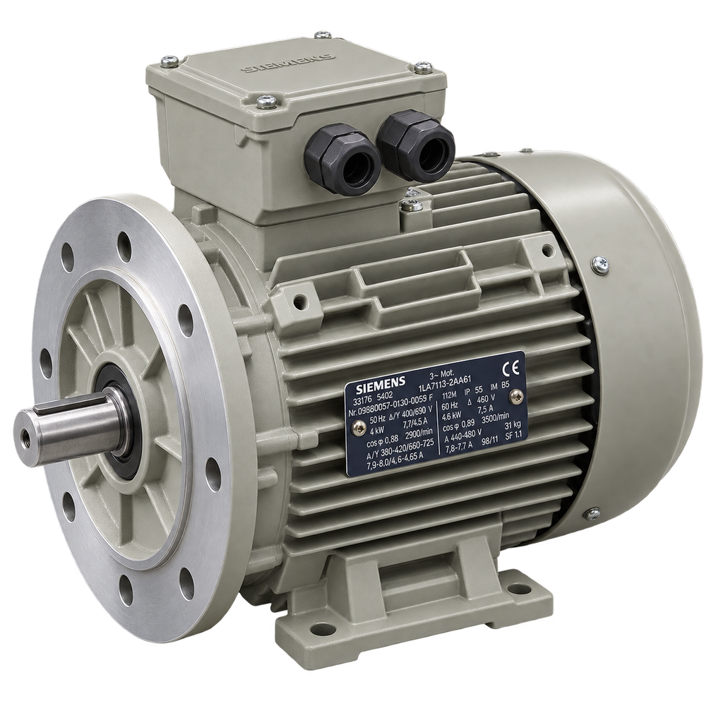 SIEMENS Drehstrommotor 1LA7113-2AA61 – 4 kW – 2.900 U/min – B5